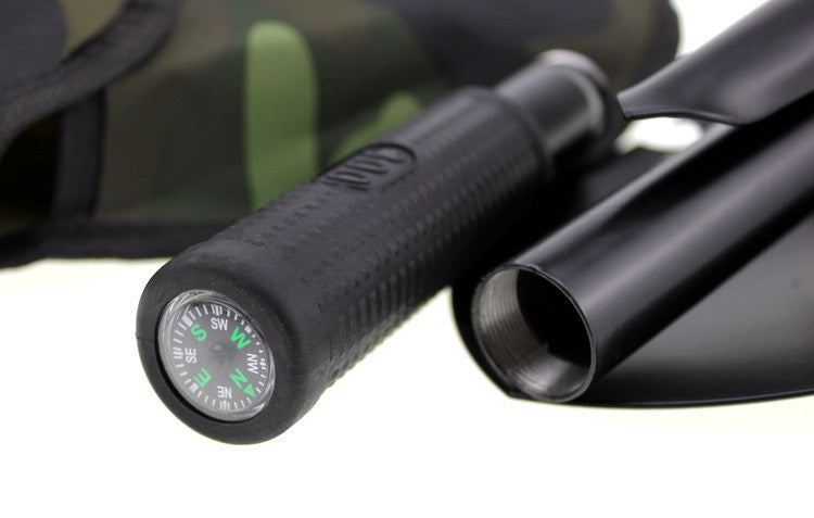 Multifunktionale Faltschaufel für Outdoor-Aktivitäten mit Kompassgriff