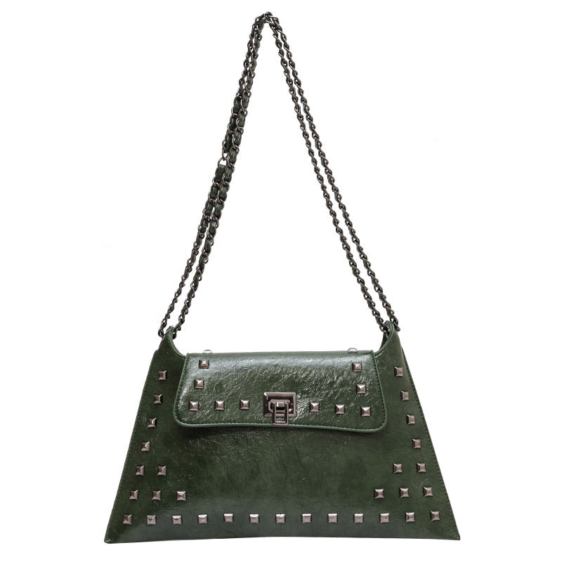 Women's Rivet Decor Shoulder Bag