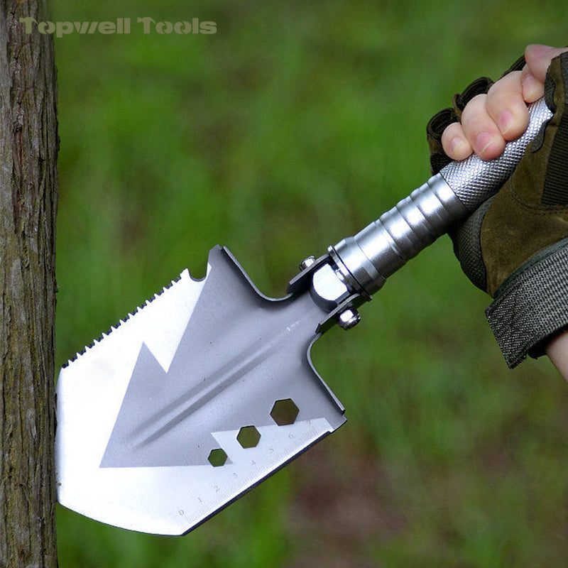 ULTIMATE OUTDOOR GEARSET – 10-IN-1 TACTICAL SHOVEL