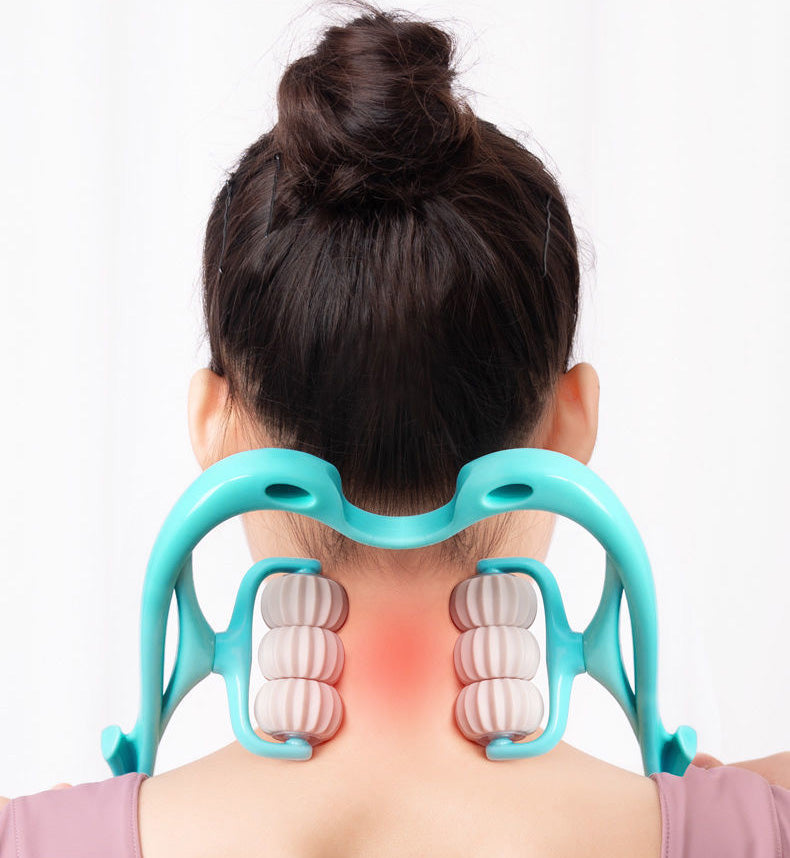 Druckpunkt-Therapie-Nacken-Kunststoff-Massagegerät, Handrollen-Massagegerät für Nacken und Schultern