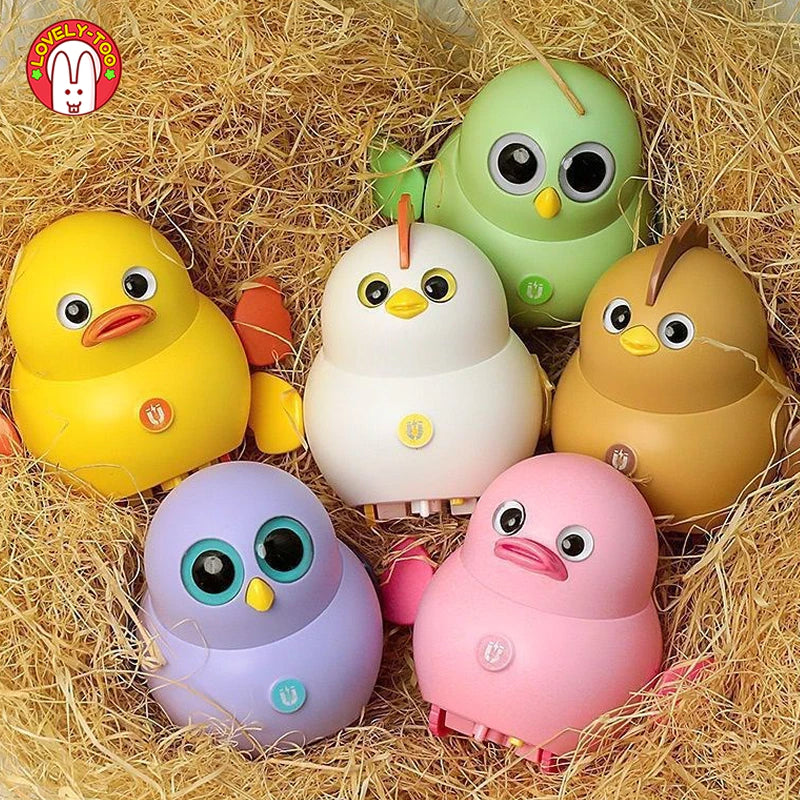 Animaux électroniques magnétiques oscillants mignons marchant des jouets de poulet pour les enfants 