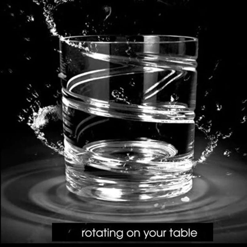 Dickes, drehbares Kristallglas, rotierendes Whiskyglas, Weinbecher mit kreativer Persönlichkeit, Sublimations-Whisky, Chivas Rock Up