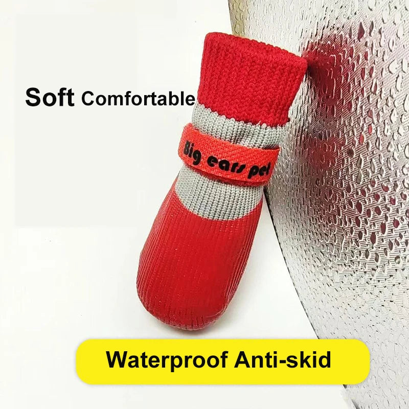 Nouveau modèle 4 pièces/ensemble chaussettes pour chien en plein air anti-dérapant imperméable patte