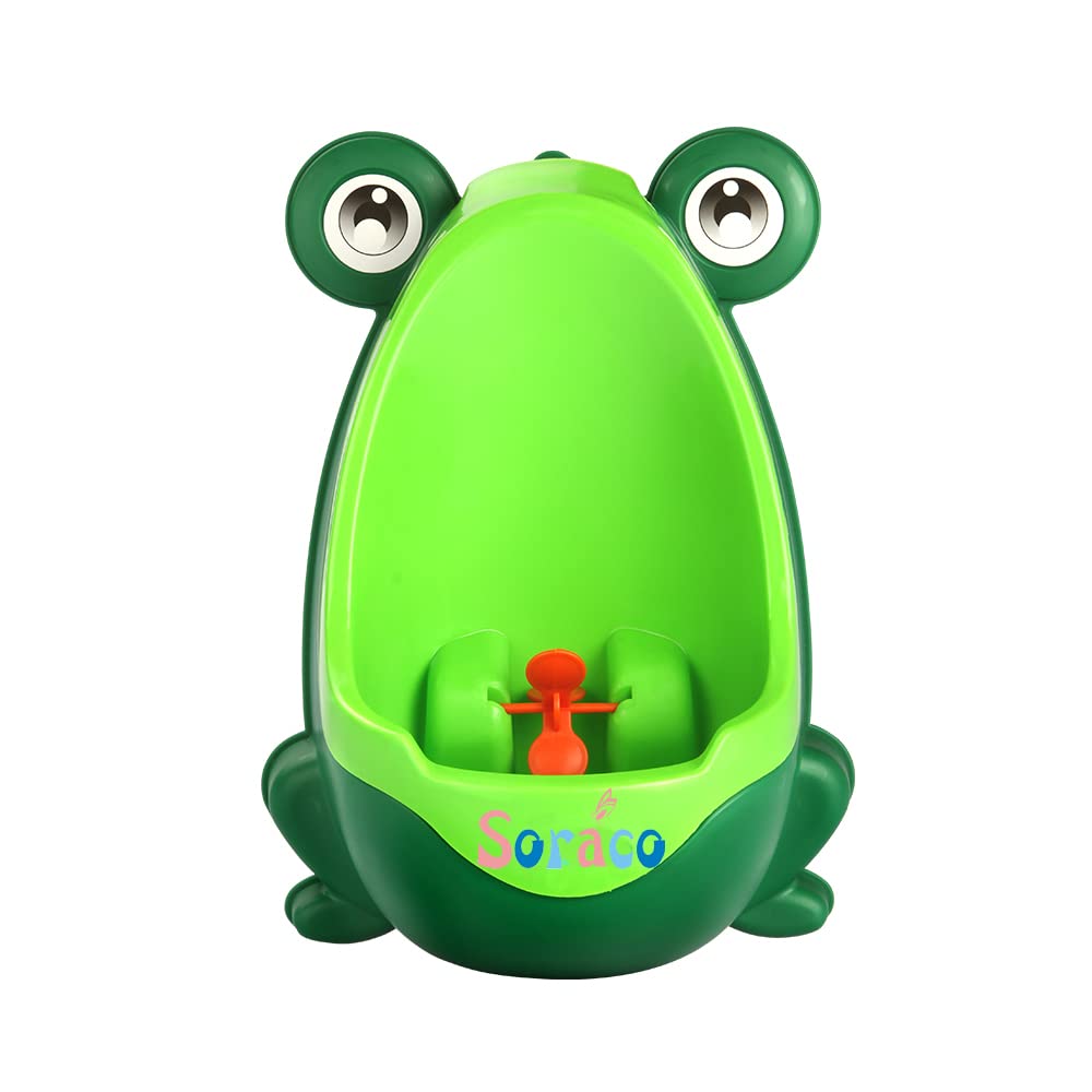 Soraco Frog Potty Training Urinal for Toddler Boys Toilet with Aiming Target-Green