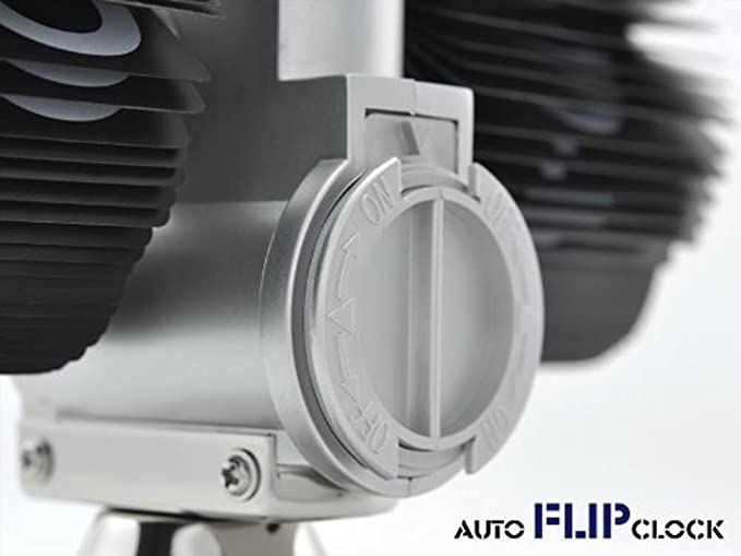 WoneNice Digitale Klappuhr im Retro-Stil, mit internem Zahnradantrieb 