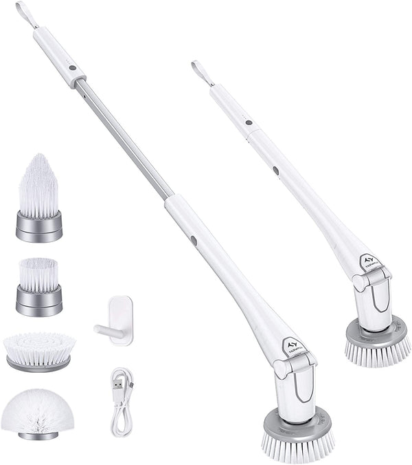 Electric rotary cleaner, cleaning brush cleaner with cordless rotary brush