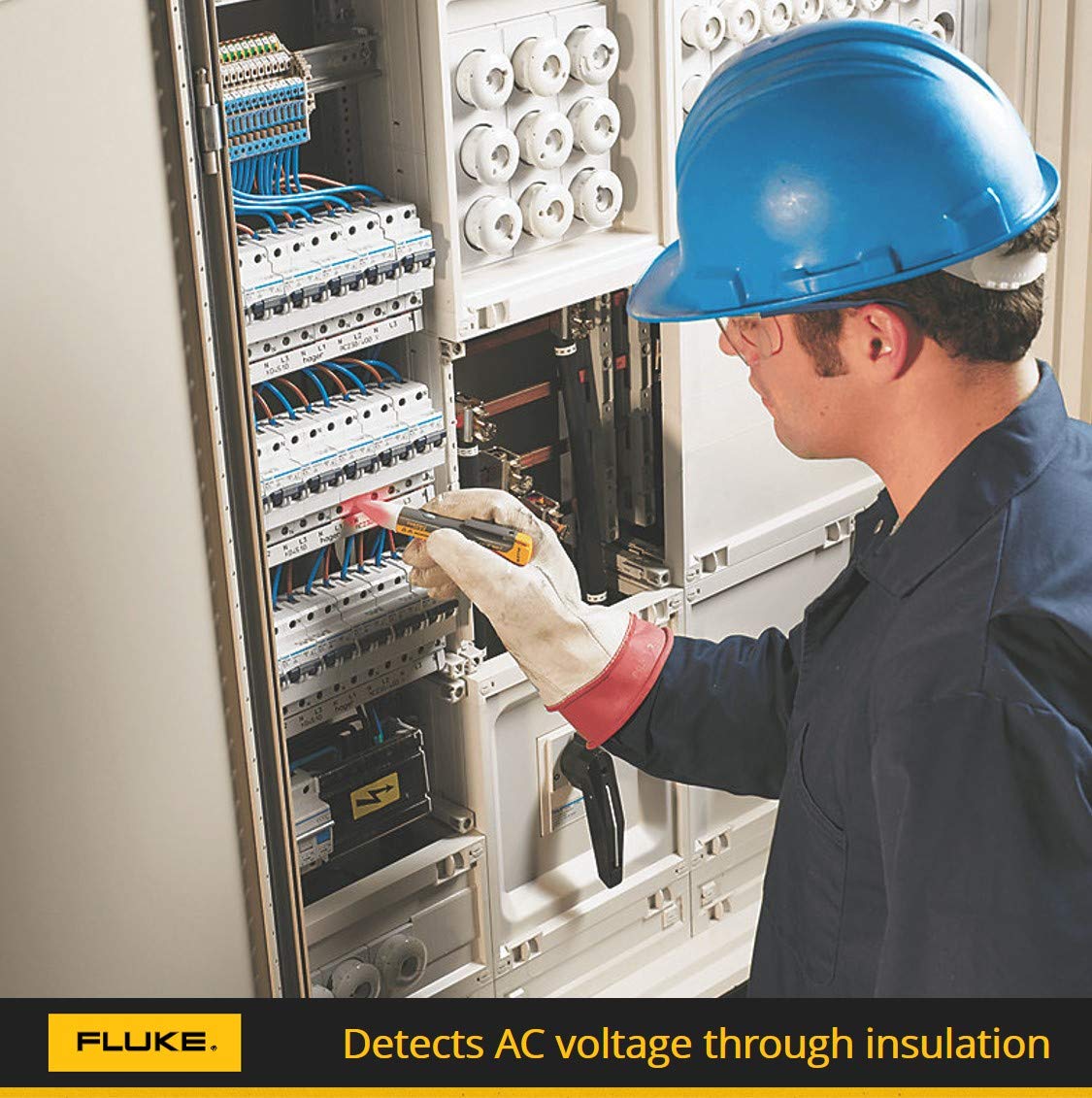 Berührungsloser Stromdetektor-Teststift, Doppelknopf-LED-Licht, Wechselstrom-Spannungstester, Volt-Alarm, ohne Batterie 