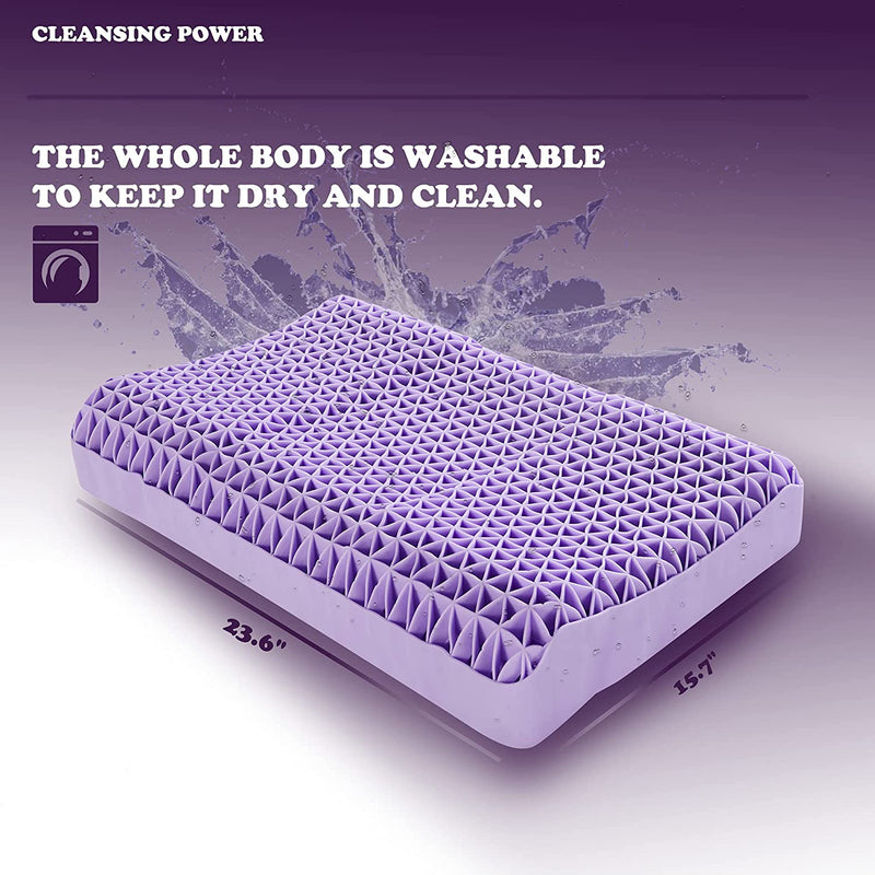 Lila Kissen von Berklan, 100 % elastisches Gitter, ergonomisch für Personen, die nachts schwitzen