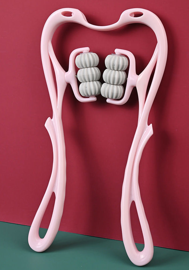 Druckpunkt-Therapie-Nacken-Kunststoff-Massagegerät, Handrollen-Massagegerät für Nacken und Schultern