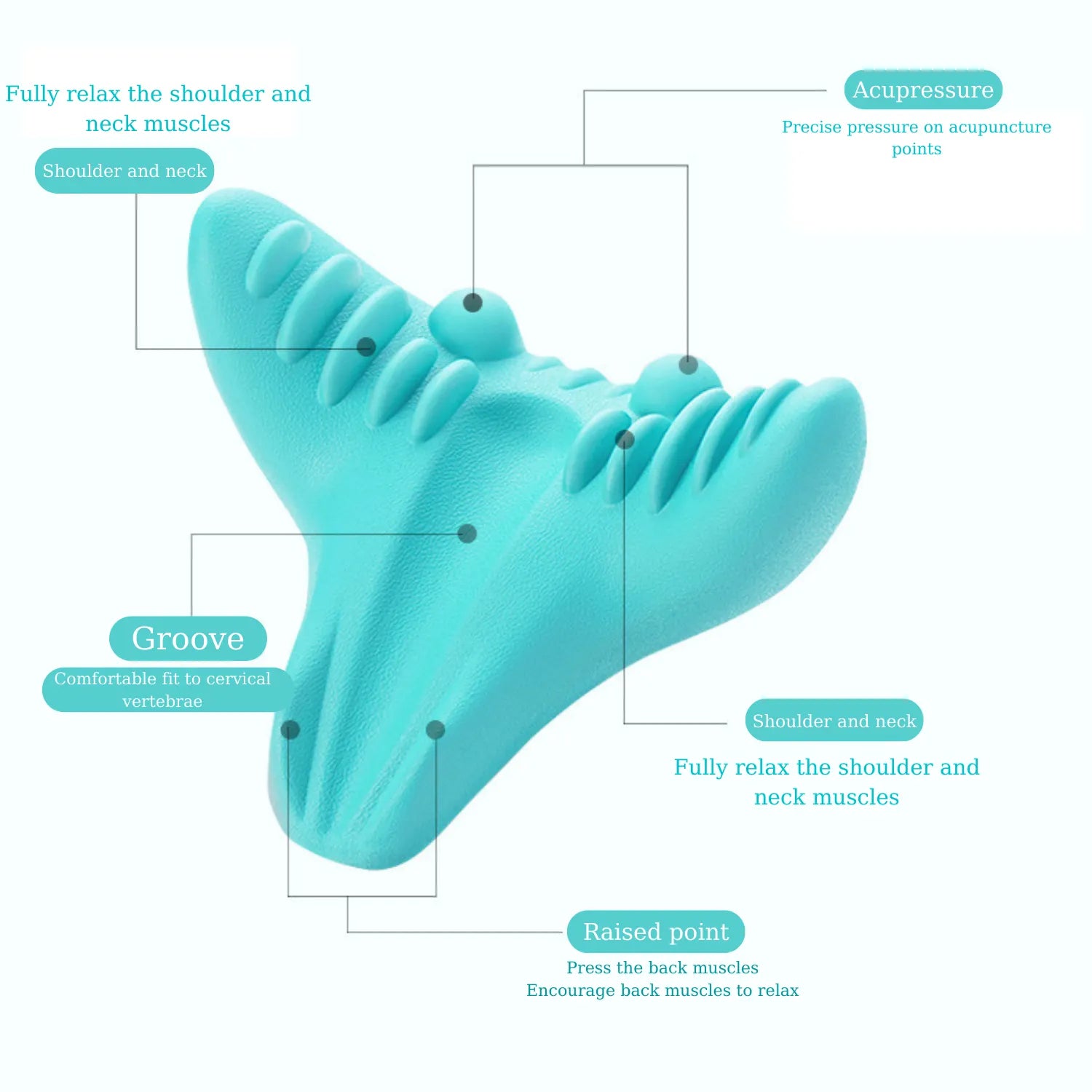 Massagekissen für die Halswirbelsäule, tragbares Massagekissen zur Entspannung von Nacken und Schultern