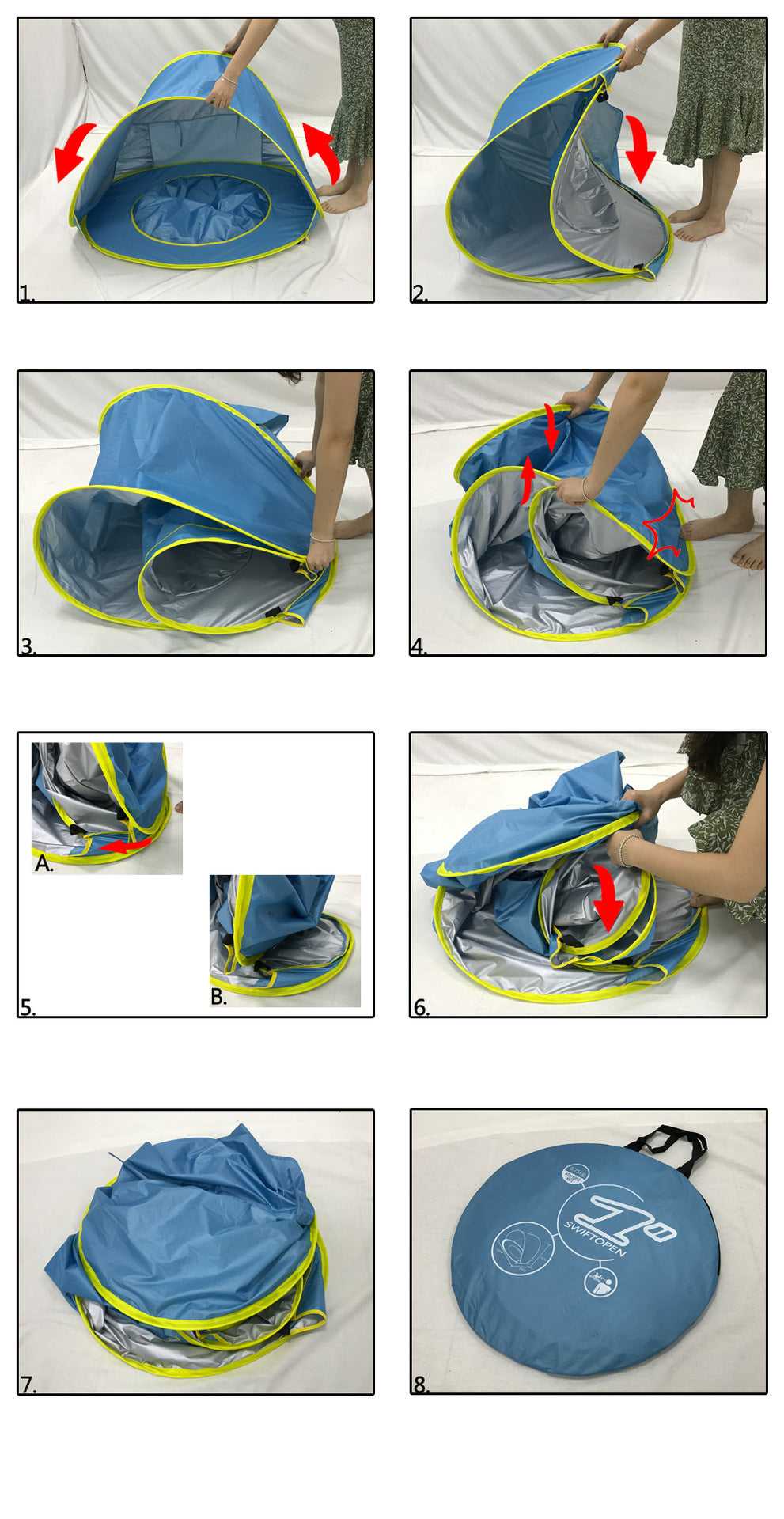 SM Happy Babyzelt: Leichtes und kompaktes Baby-Strandzelt mit Pool- und UV-Schutz