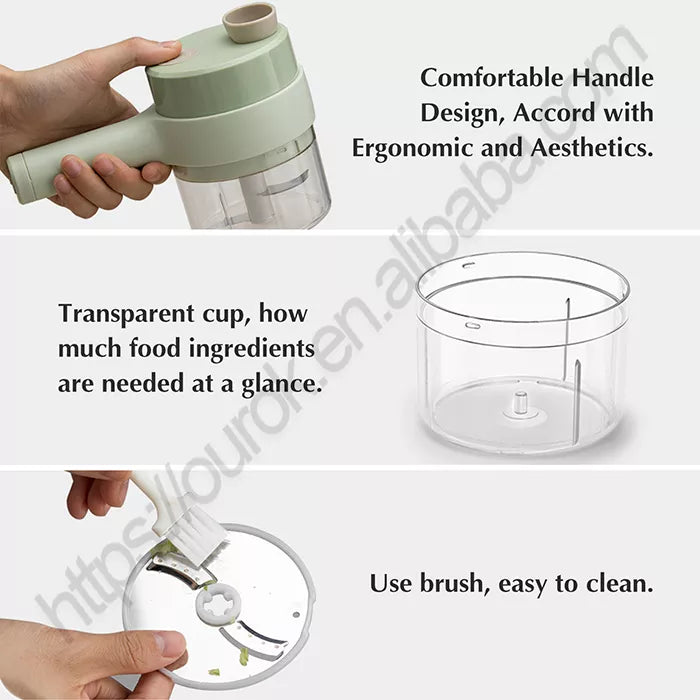 USB-Lebensmittelzerkleinerer elektrischer Knoblauch-Ingwer-Chili-Schneider Chopper Mini-Gemüseschneider