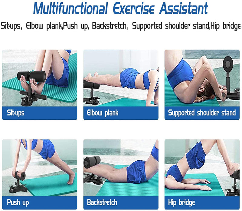 Adjustable Portable Sit-Up Bar, Leg Bracket With Vacuum Suction Base For Abs Fitness Training