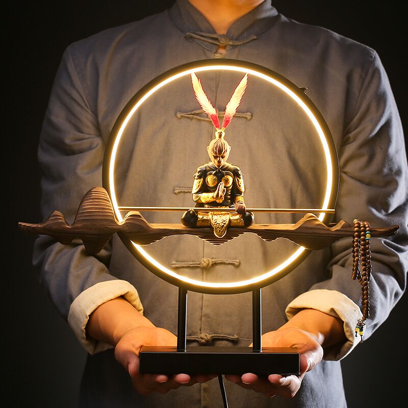 Chinesisches Zen-Layout, Wohnzimmer, Sun Wukong, Rückfluss-Räuchergefäß, Schreibtisch-Dekoration, Wohnaccessoires