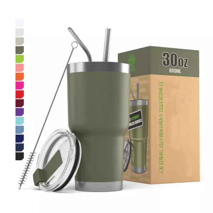 30-oz-Becher aus Edelstahl, vakuumisolierte Kaffeekanne, Reise-Eiskanne