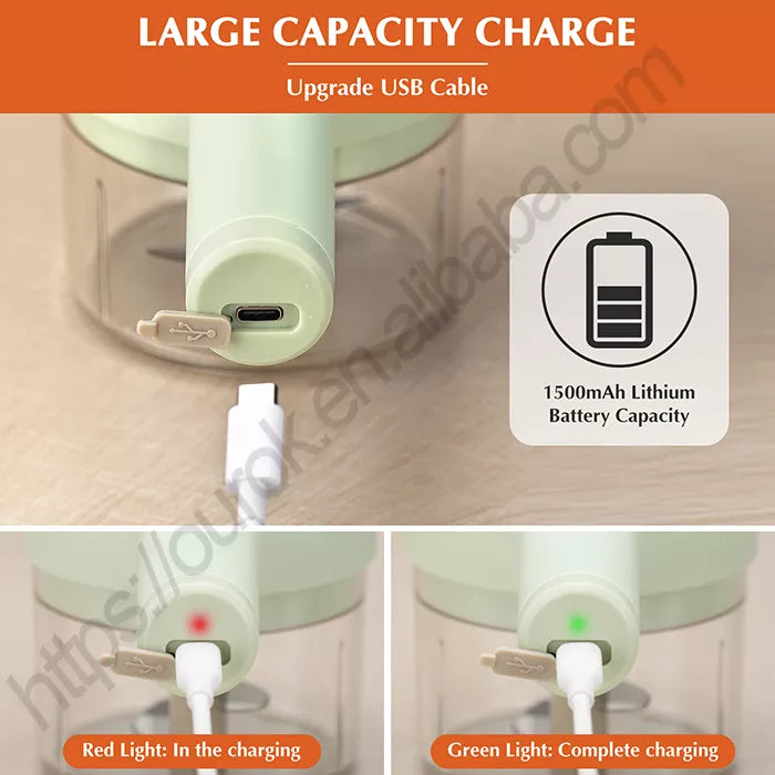 USB-Lebensmittelzerkleinerer elektrischer Knoblauch-Ingwer-Chili-Schneider Chopper Mini-Gemüseschneider