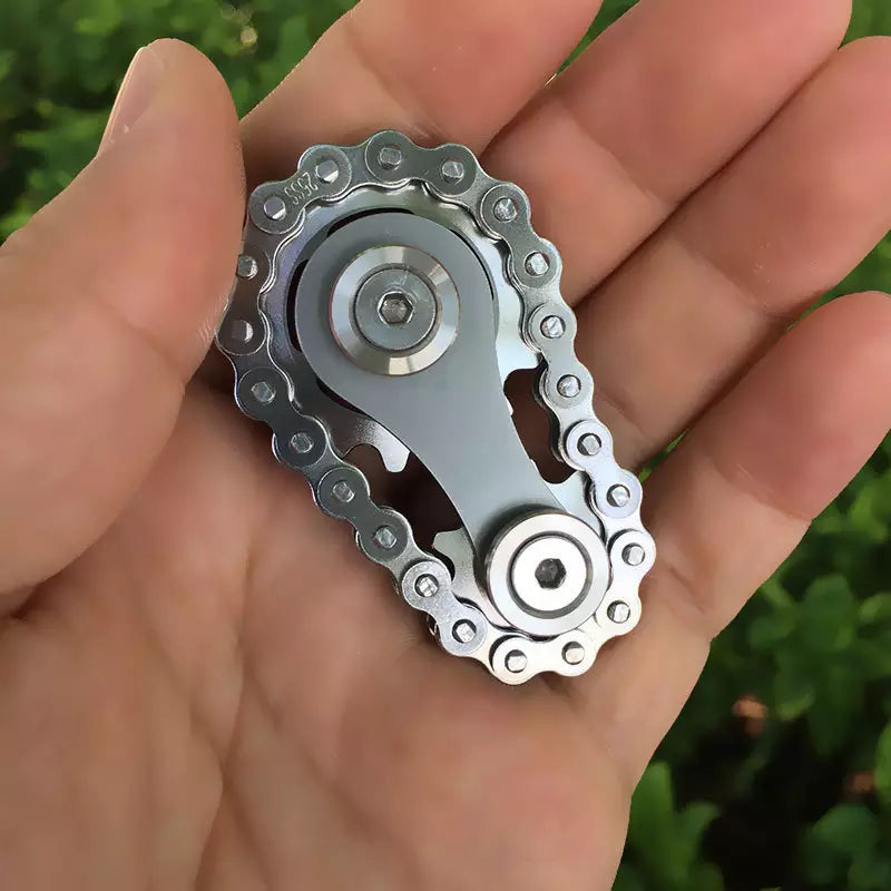 Bike Chain Gear Fidget Spinner, Figit Toy for Adults and Kids