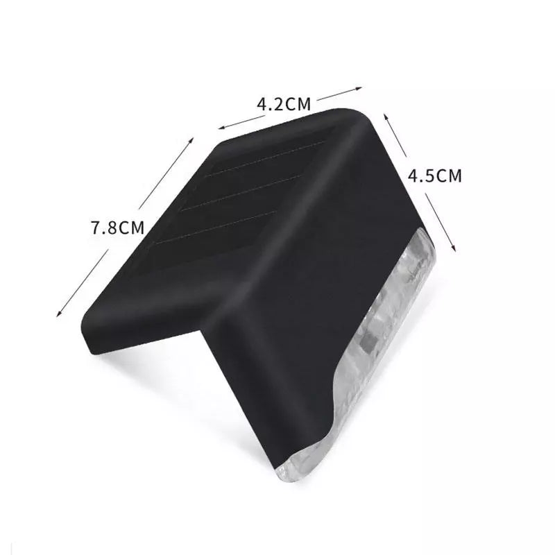 (Paquet de 12) Lampes solaires d'extérieur à LED étanches, blanc chaud et changement de couleur, lampes solaires pour poteaux de clôture pour escaliers, clôture, terrasse, jardin, patio, porche