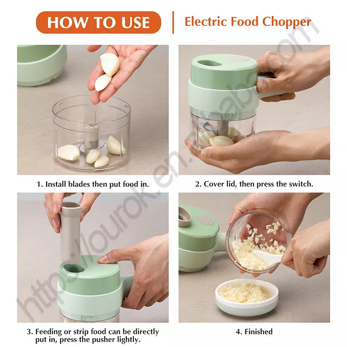 USB-Lebensmittelzerkleinerer elektrischer Knoblauch-Ingwer-Chili-Schneider Chopper Mini-Gemüseschneider