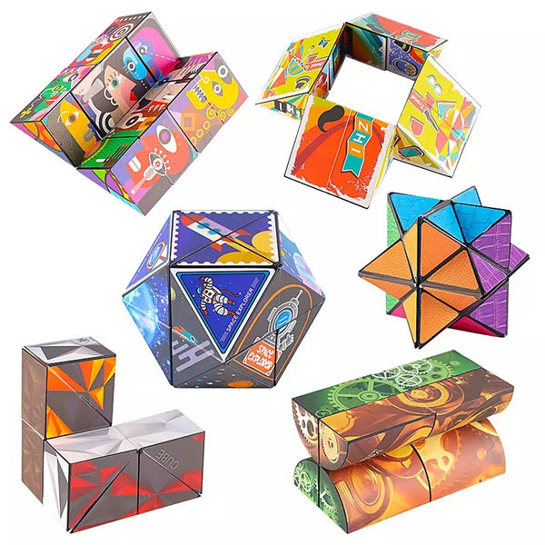 Rubik Magic 3D für Kinder und Erwachsene, Dekompressionsspielzeug-Puzzle, Werkzeug zum Stressabbau