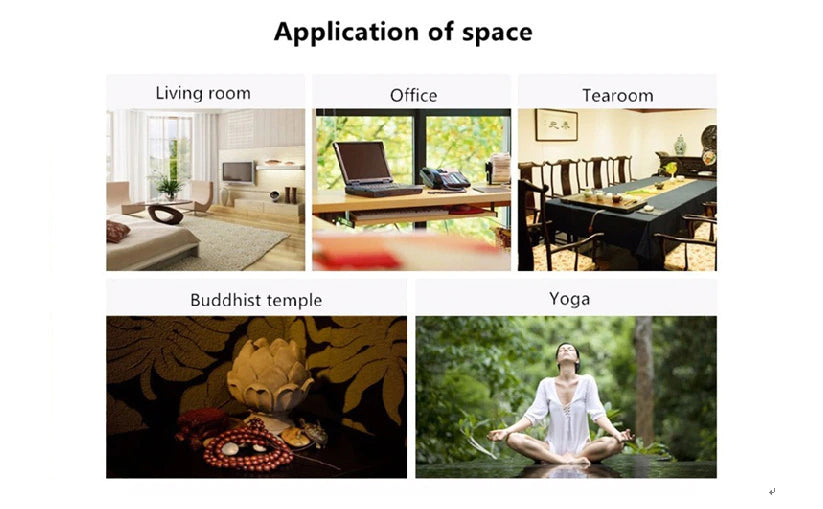 Buddhistischer Rückfluss-Weihrauchbrenner, Rauch-Wasserfall-Räuchergefäß, Buddha-Lotus, weißer Hirschhalter mit Lampenkreis, Heimdekoration