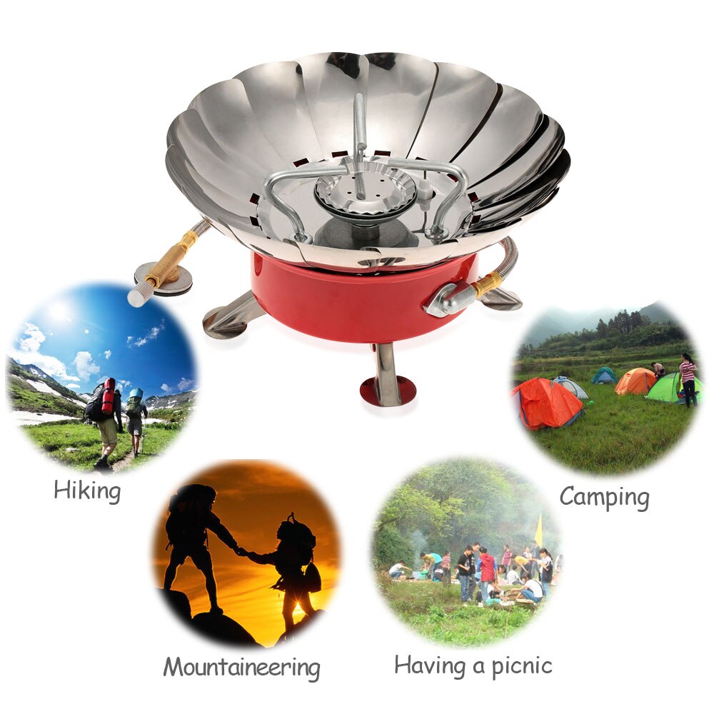 Mini cuisinière à gaz rétractable coupe-vent d'extérieur pour le Camping