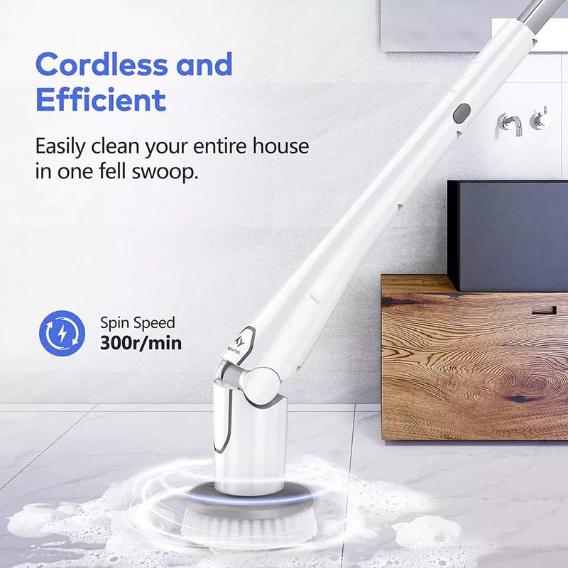 Nettoyeur rotatif électrique, brosse de nettoyage avec brosse rotative sans fil 