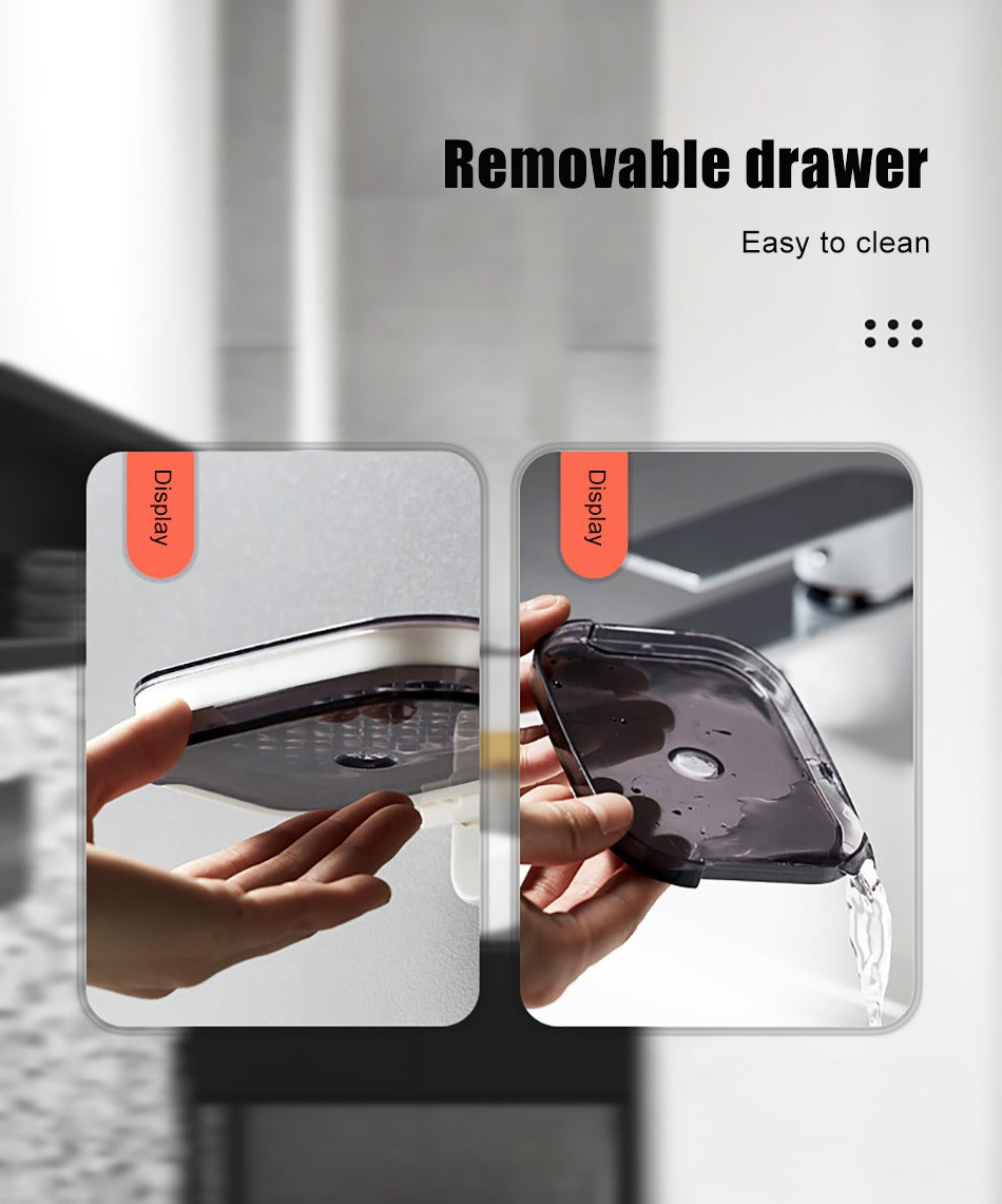 Entwässerungsperforiertes 2-stufiges wandmontiertes Seifenregal für Badezimmer und Küche