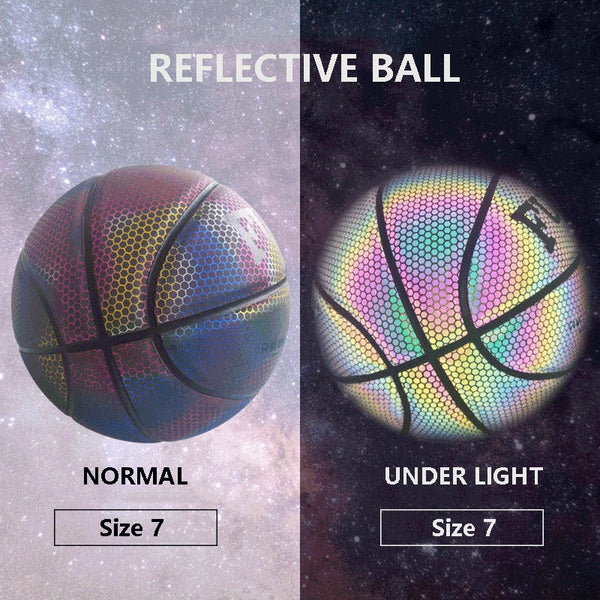 PU Glow Reflective Basketbälle, Größe 7
