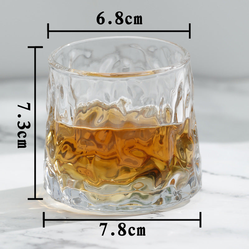 Dickes, drehbares Kristallglas, rotierendes Whiskyglas, Weinbecher mit kreativer Persönlichkeit, Sublimations-Whisky, Chivas Rock Up