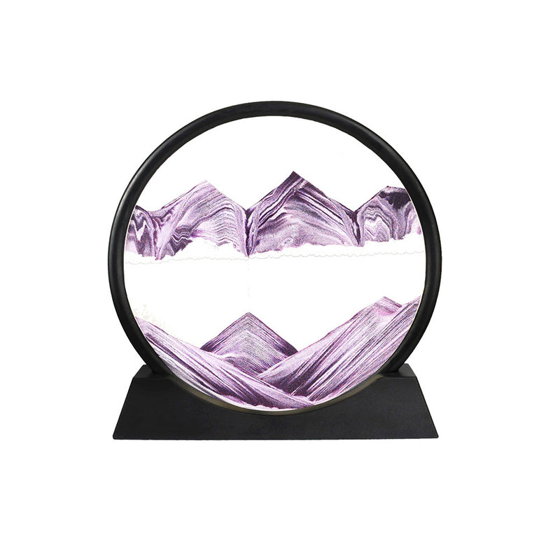 Bewegtes Sandkunstbild, Sandlandschaften im 3D-Glasbild