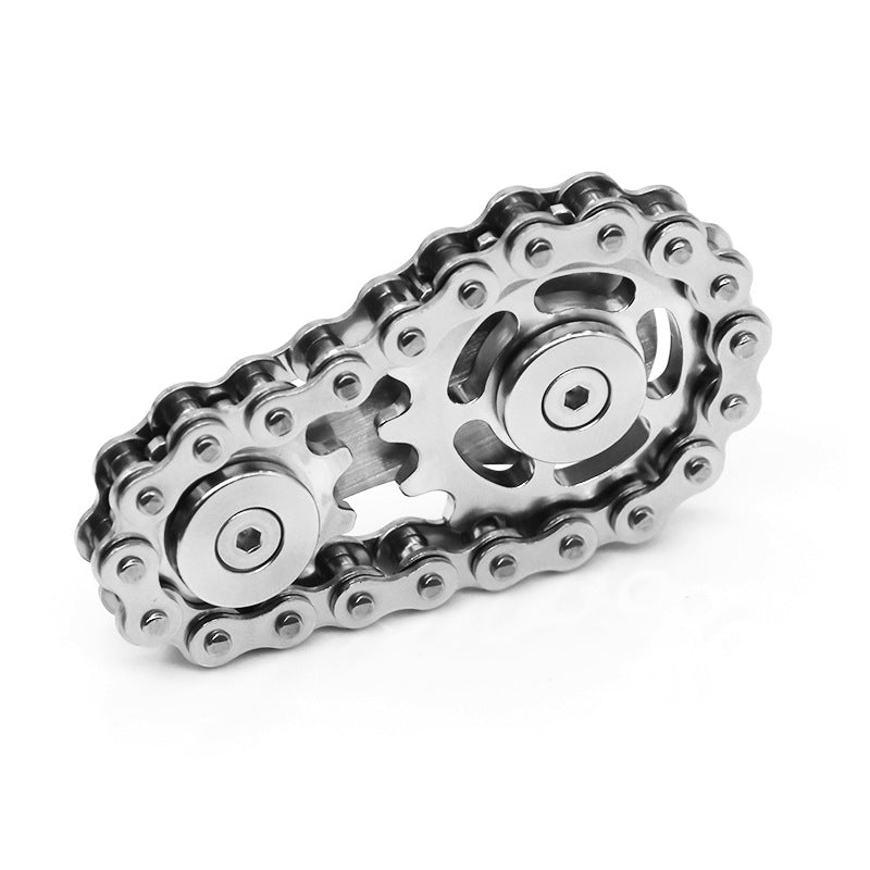 Flywheel Fingertips Gyroscope Chain Sprocket, Gear Toys Chain Spinner, Stress Relief Roadbike Spinner Figet Toys