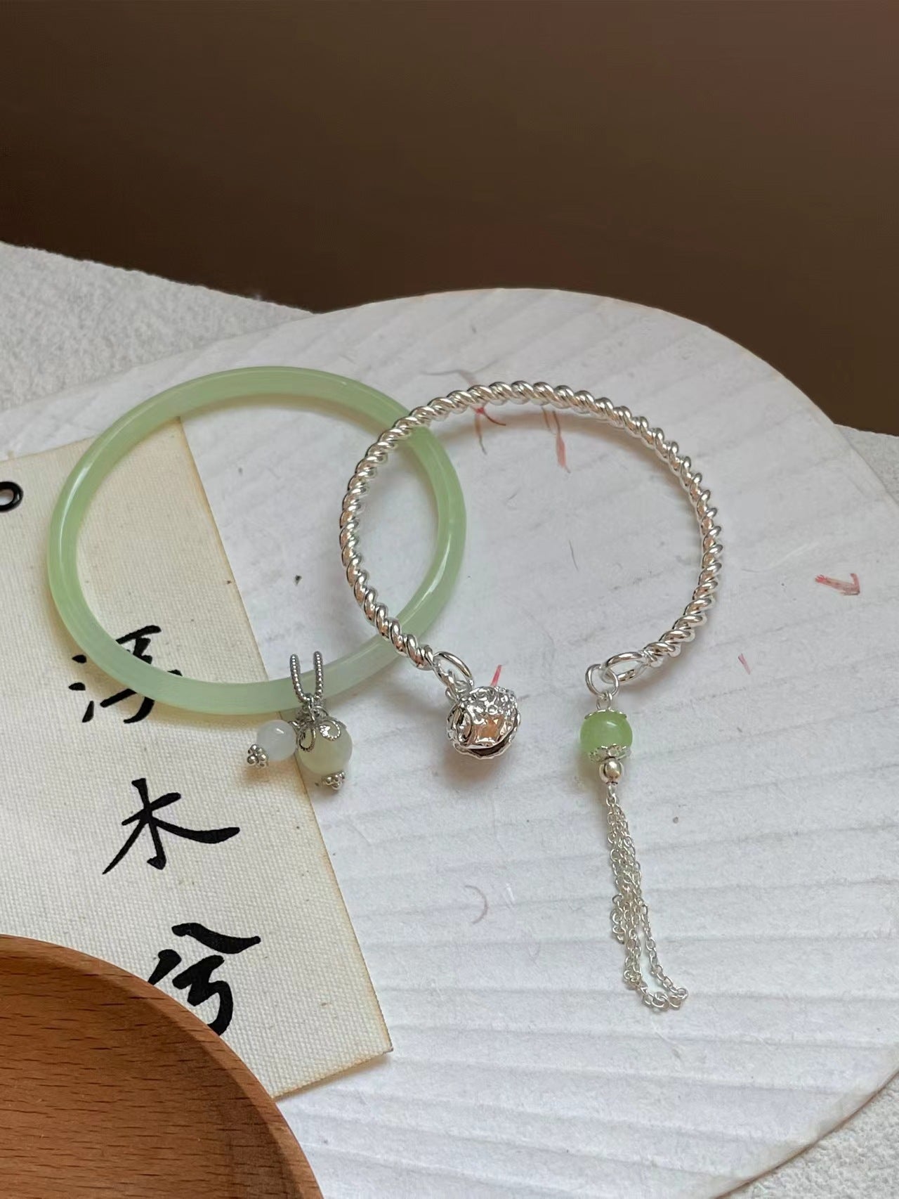 Fashion Wrist width Adjustable Metal Bell Butterfly Tassel Bracelets