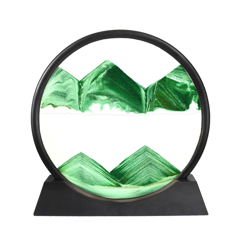 Bewegtes Sandkunstbild, Sandlandschaften im 3D-Glasbild