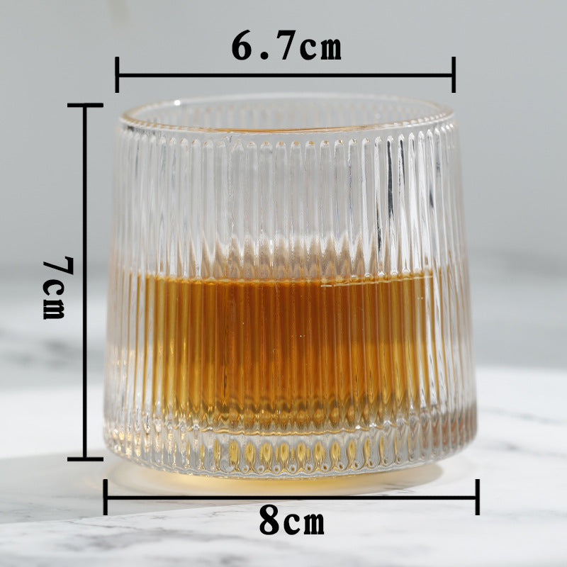 Dickes, drehbares Kristallglas, rotierendes Whiskyglas, Weinbecher mit kreativer Persönlichkeit, Sublimations-Whisky, Chivas Rock Up