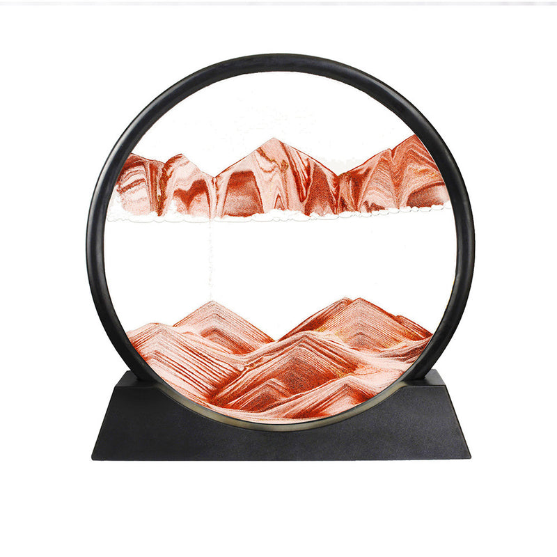 Bewegtes Sandkunstbild, Sandlandschaften im 3D-Glasbild