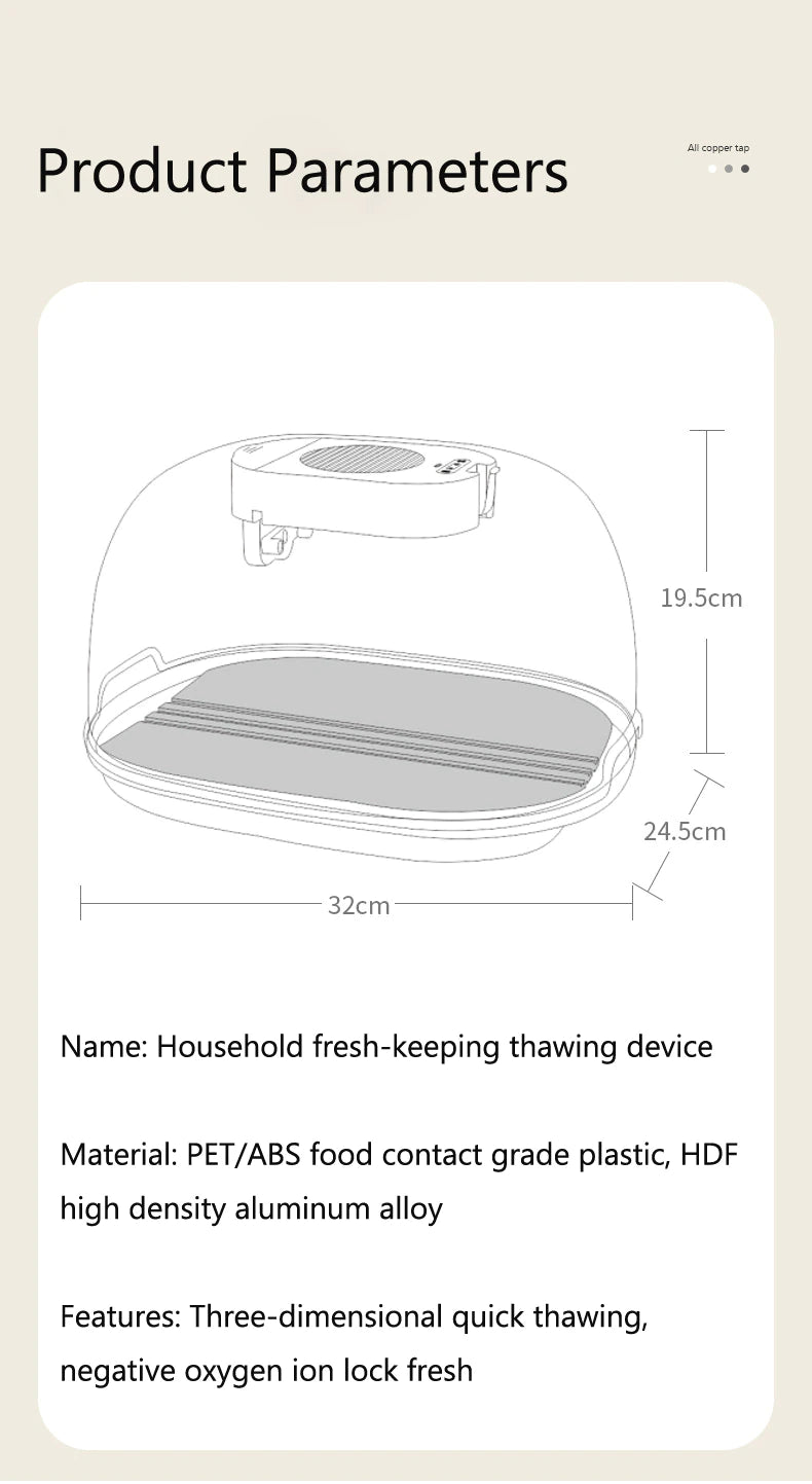 Fresh Quick Food Thaw Machines For Nature Nutrition Preservation and Bacteria Preventation