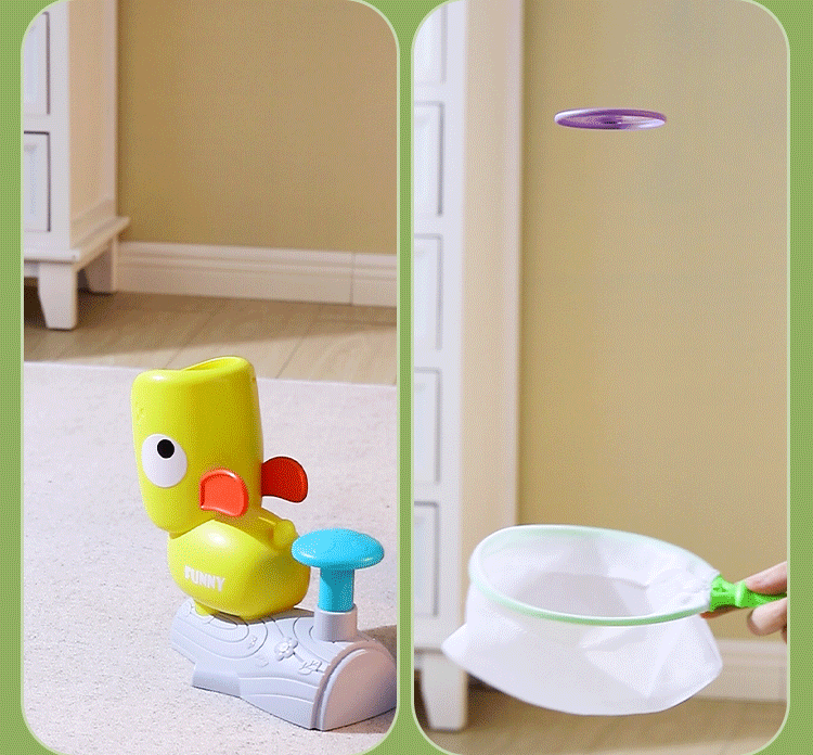 Fliegende Untertasse Katapult Spiel Sport Spielzeug durch Pedal Schalter