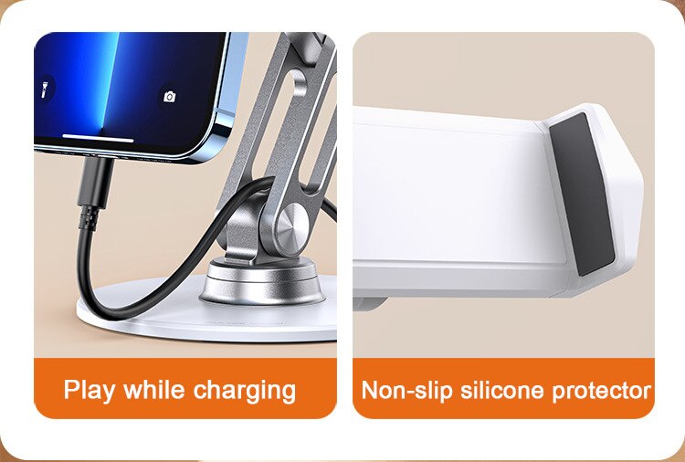 Faltbare, um 360 Grad drehbare Telefonhalterung für den Schreibtisch