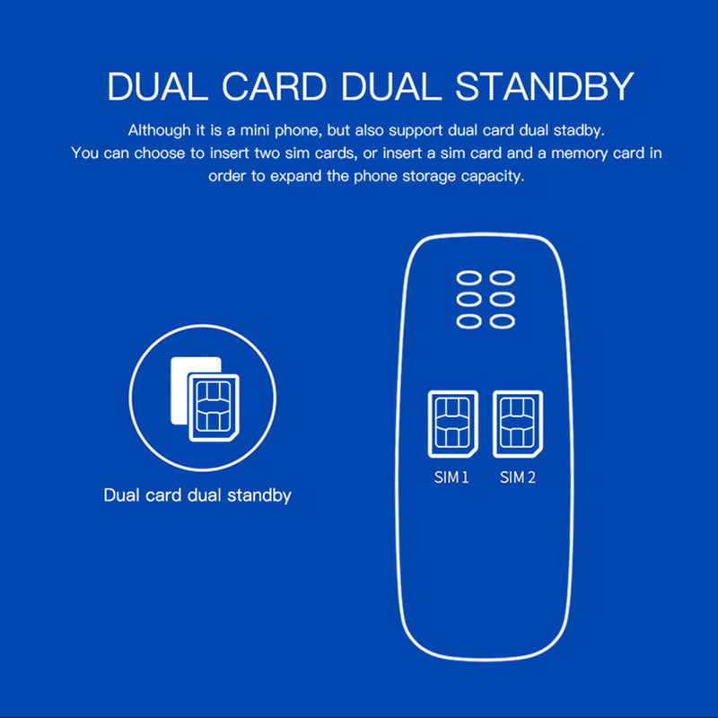 Mini Phone Portable Dual Sim Cards Voice Changer MP3/4 Player Mini-Bluetooth Mobile Phone Featuring With Voice Changer Standalone Phone