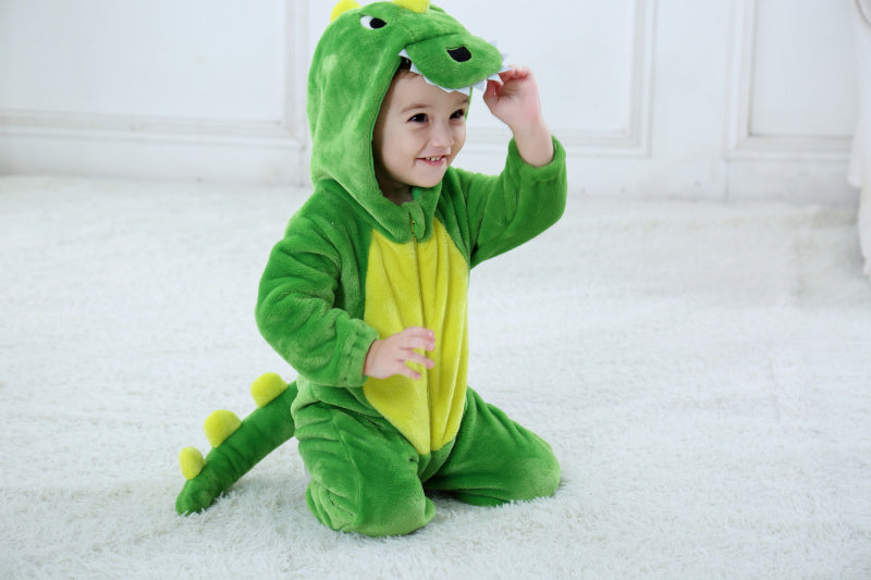 Neue Dinosaurierkostüme für Babys, blaue Kigurumi-Cartoon-Outfits für Neugeborene, Baby-Bodysuit, Overalls