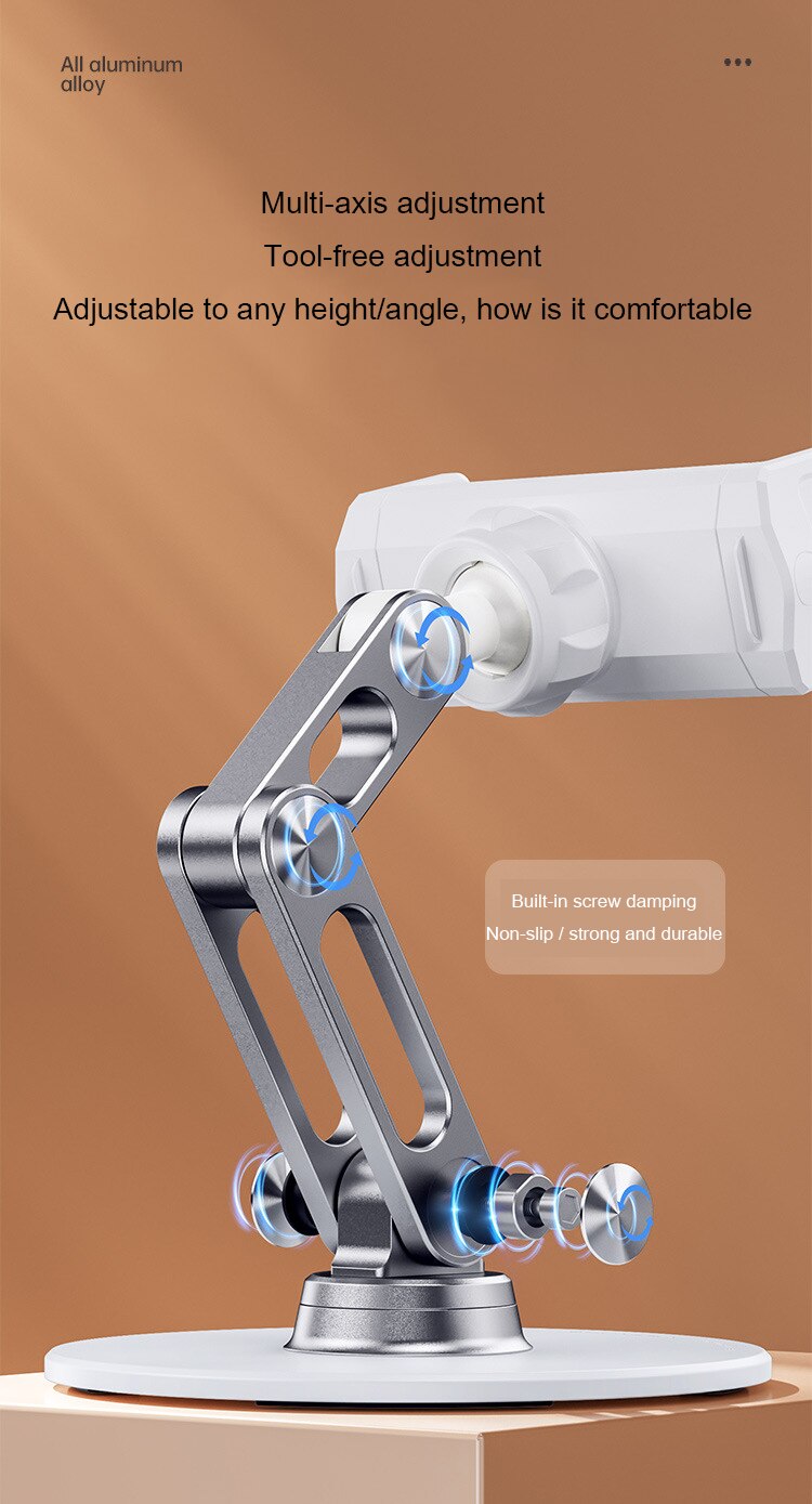 Faltbare, um 360 Grad drehbare Telefonhalterung für den Schreibtisch