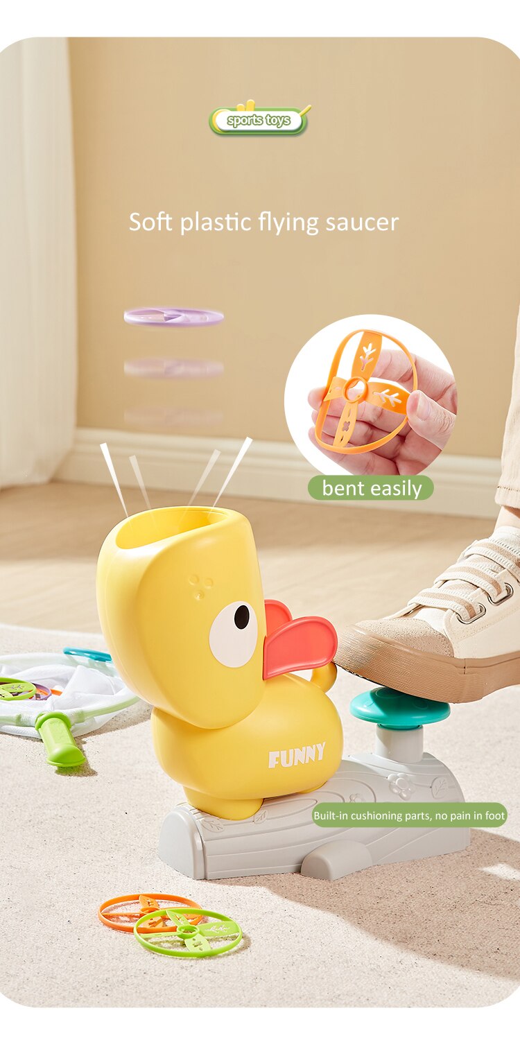 Fliegende Untertasse Katapult Spiel Sport Spielzeug durch Pedal Schalter