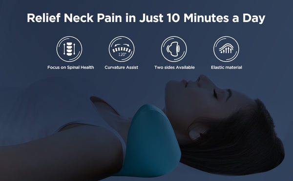 Nackenkissen, tragbares Nackenmassagegerät zur Linderung von Schulter- und Nackenschmerzen 