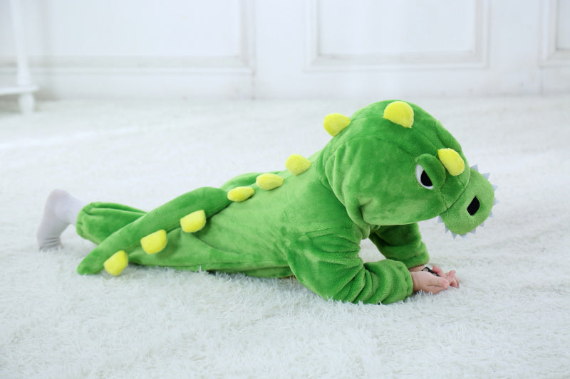 Neue Dinosaurierkostüme für Babys, blaue Kigurumi-Cartoon-Outfits für Neugeborene, Baby-Bodysuit, Overalls