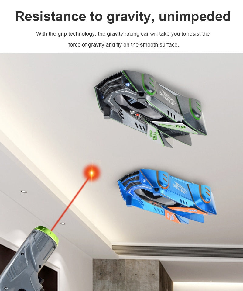 Infrarot-Laser-Tracking, Wand- und Deckenklettern, 360° drehbares elektrisches Anti-Schwerkraft-Auto 