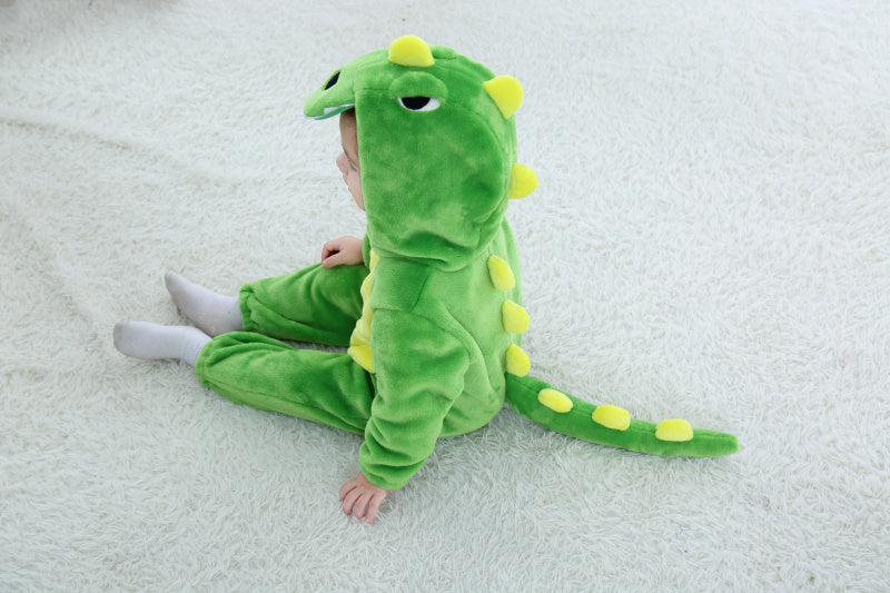 Neue Dinosaurierkostüme für Babys, blaue Kigurumi-Cartoon-Outfits für Neugeborene, Baby-Bodysuit, Overalls