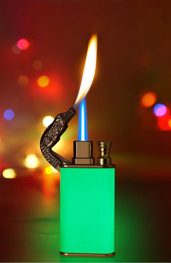 Mini leuchtendes Krokodil-Windschutz-Gasfeuerzeug