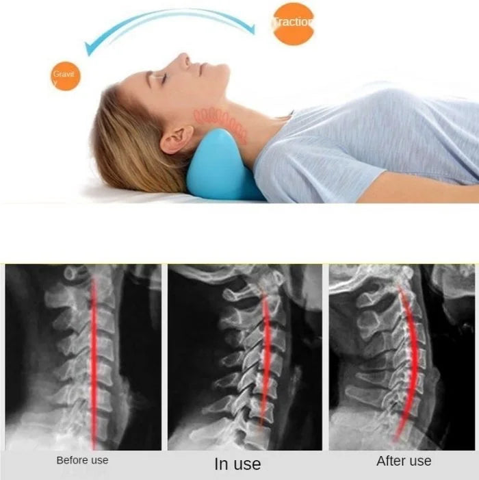 Oreiller de massage de la colonne cervicale, oreiller de massage portable pour détendre le cou et les épaules