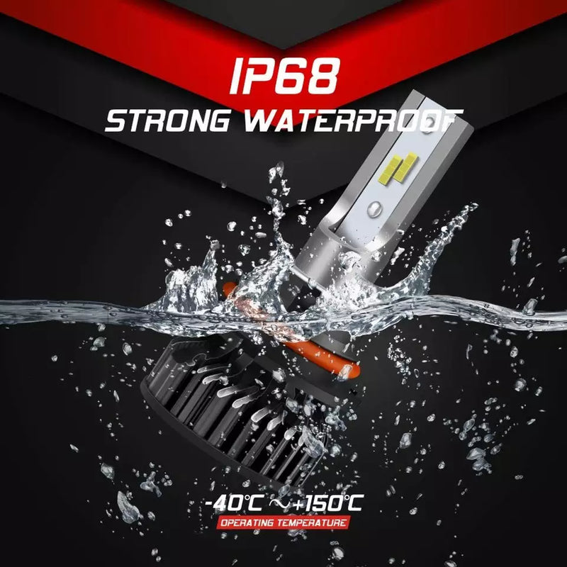 2 LED-Scheinwerferlampen 6000 K, 50 W, 6000 K, 10000 Lumen, extrem hell